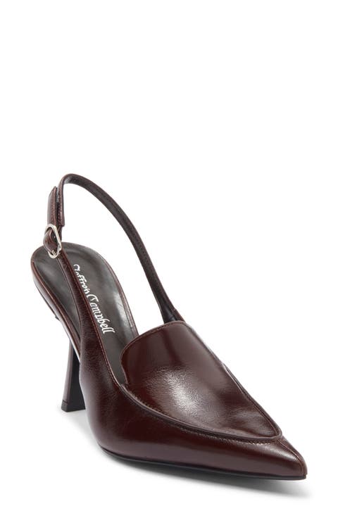 靴 eco leather sling back shoes Colors Women's 108 Italian Leather Sling back Low Heel Shoes