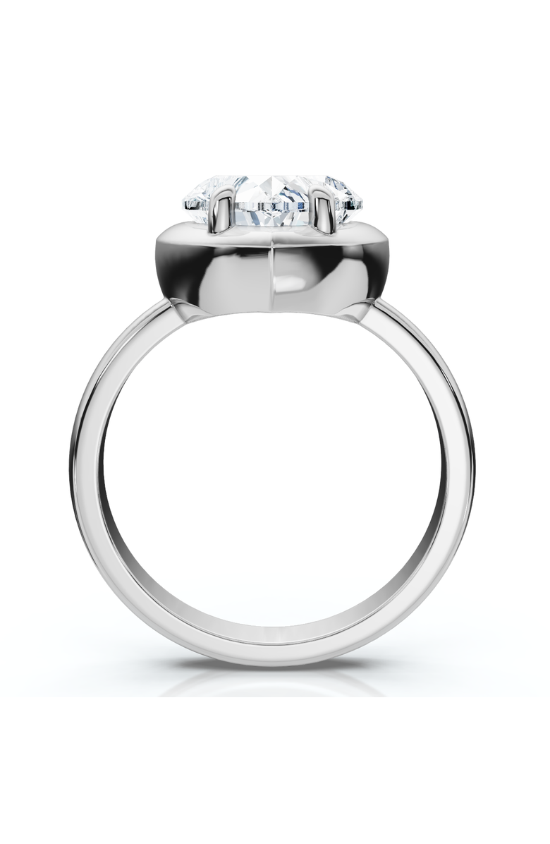 Bliss Diamond Certified 2 1/2Ct Heart Diamond Button Engagement Ring 14k Gold or Pt Lab Grown, Alternate, color, 14K White Gold