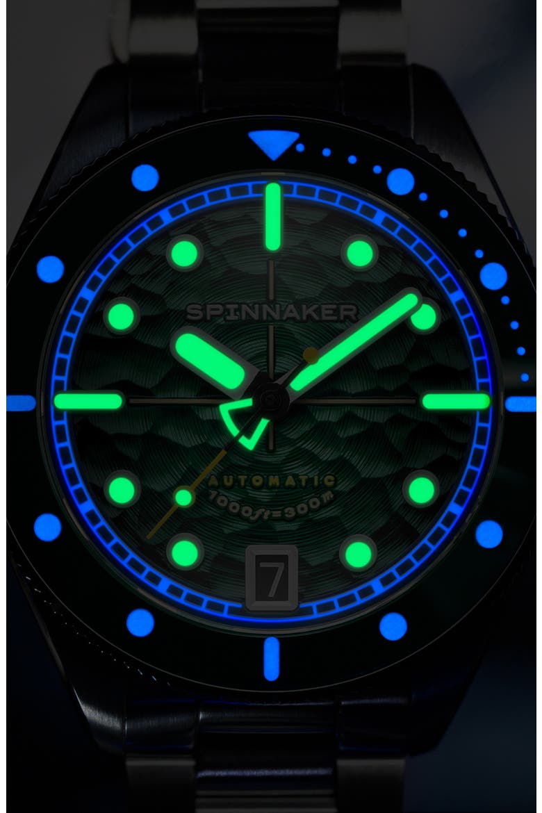 Challenger Automatic Bracelet Watch, 42mm, Alternate, color, GREEN