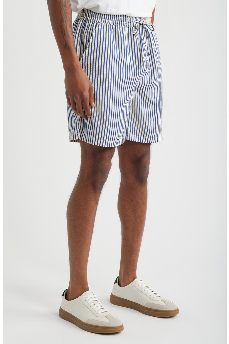 Stripe Seersucker Drawstring Shorts, Alternate, color, BLUE HEADER STRIPE