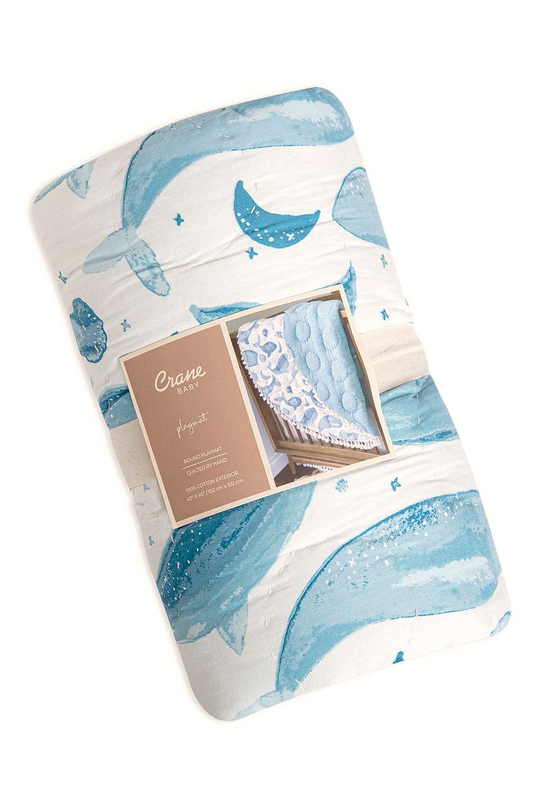 Quilted Cotton Baby Playmat, Alternate, color, BLUE