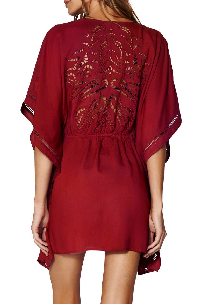 ViX Embroidered Cover-Up Wrap, Alternate, color, RED