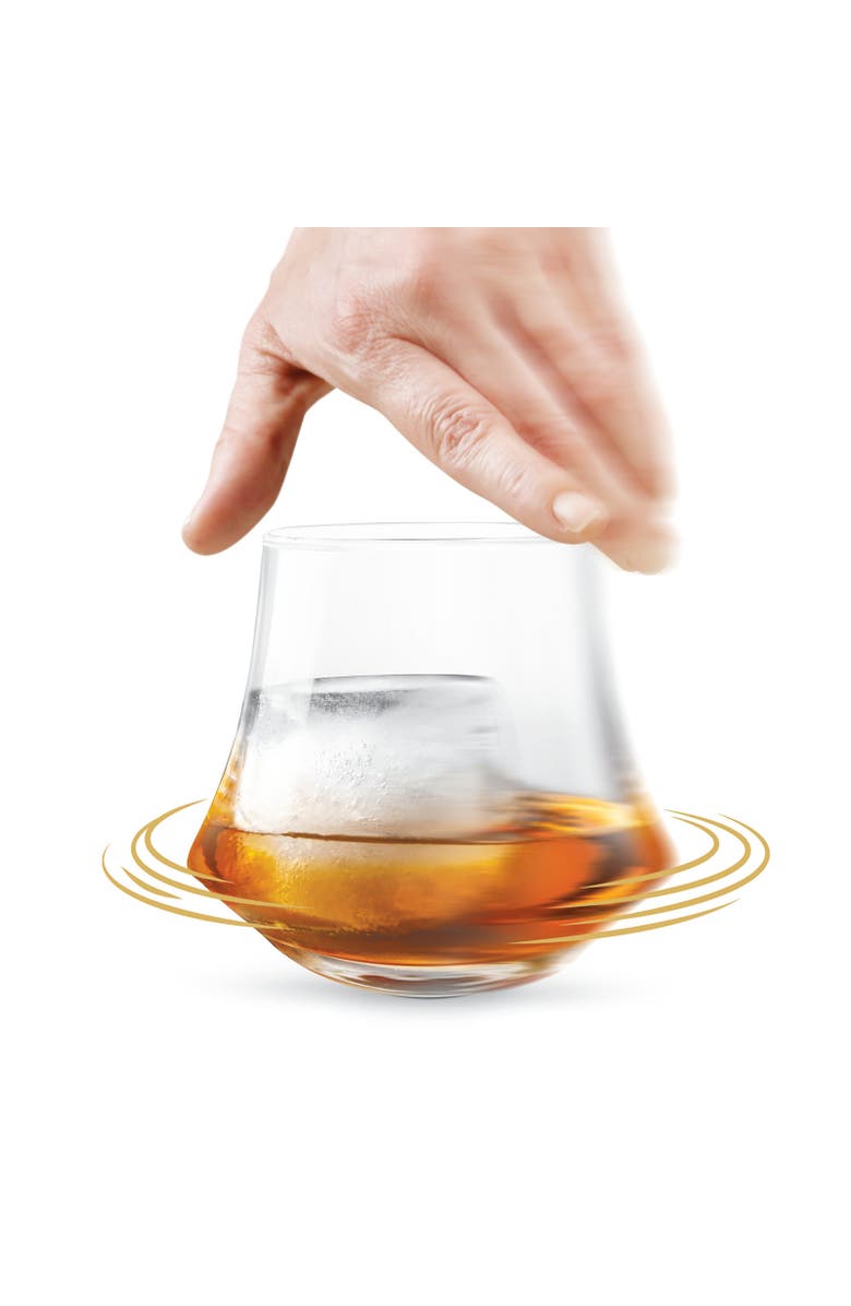 FINAL TOUCH Revolve Double Old Fashioned Glass, Set of 2, Alternate, color, Clear