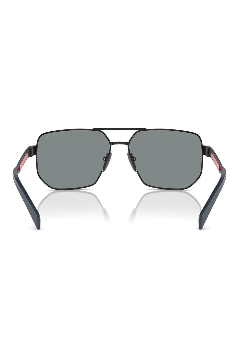 59mm Pilot Sunglasses, Alternate, color, MATTE BLACK