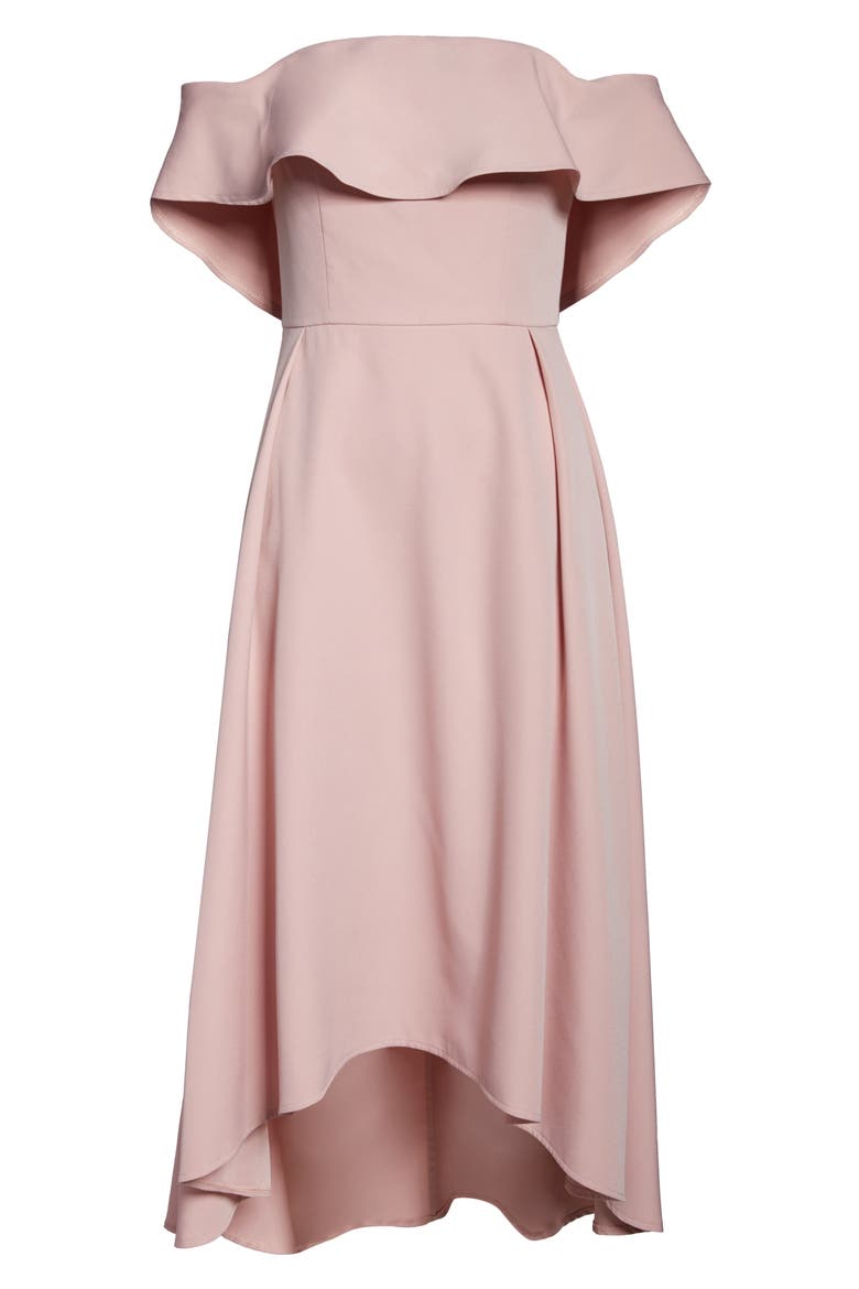 Wanda Off the Shoulder Party Dress, Alternate, color, MINK