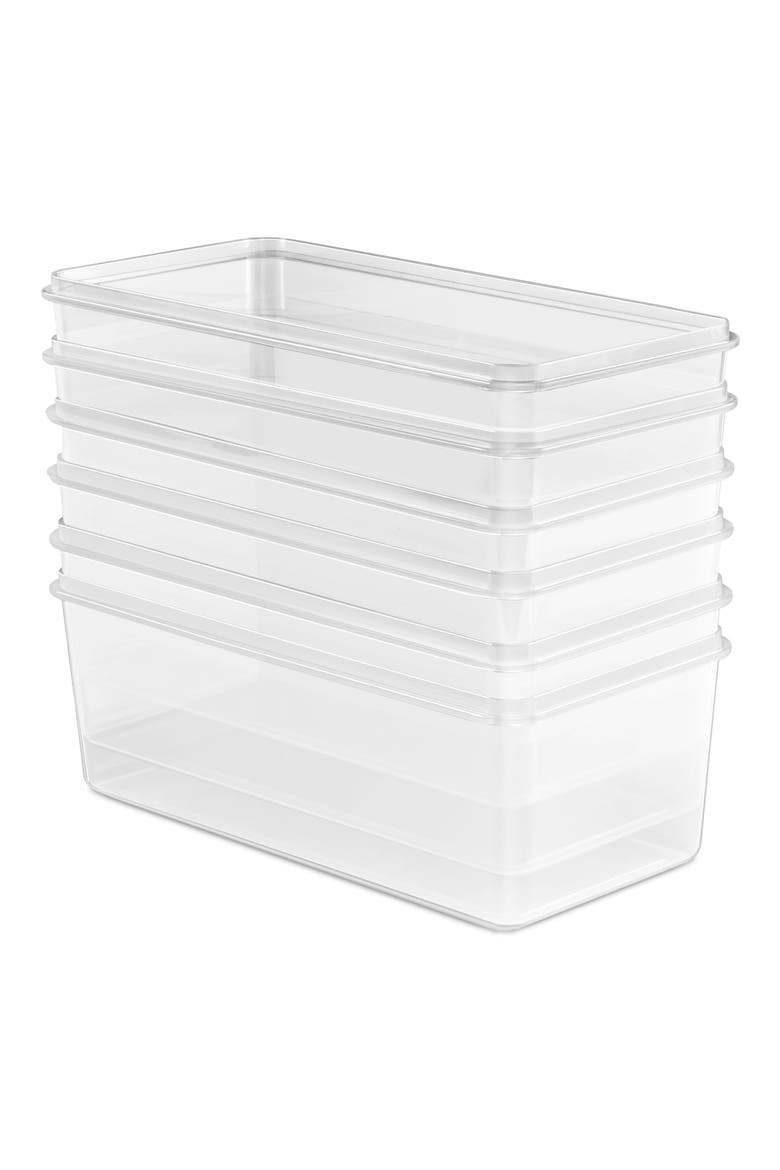 6-Pack Food Storage Containers, Alternate, color, CLEAR