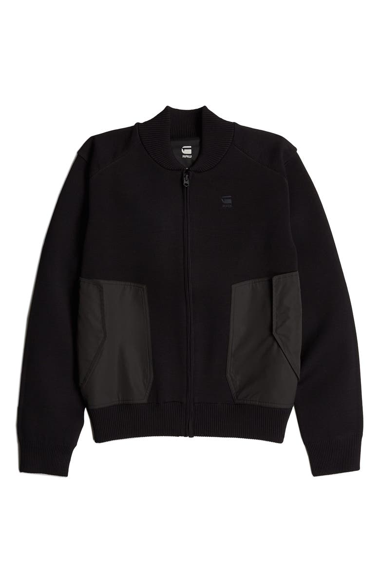 G-STAR Engineered Mix Knit Bomber Jacket, Alternate, color, 