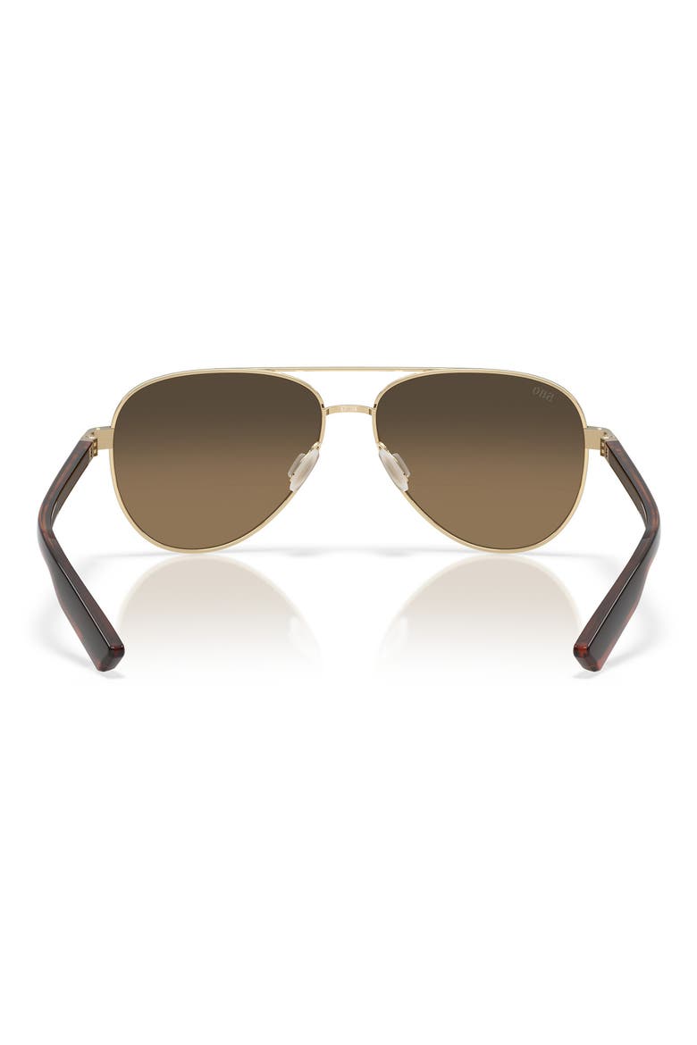 57mm Peli Gradient Polarized Pilot Sunglasses, Alternate, color, BRUSHED GOLD / COPPER 580G