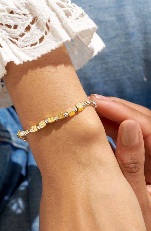 A Littles & Co. A Littles & Co Happy Little Moments 'friend' Bracelet In Gold-tone Plating In Silver