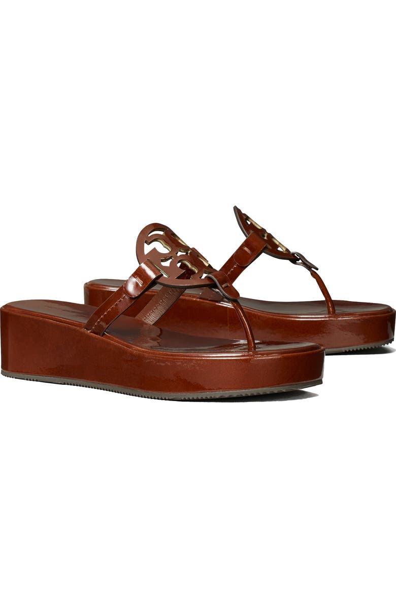Tory Burch Miller Platform Sandal, Main, color, Russet Brown