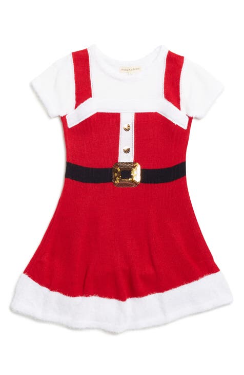 Kids' Santa Christmas Pinafore Dress (Big Kid)