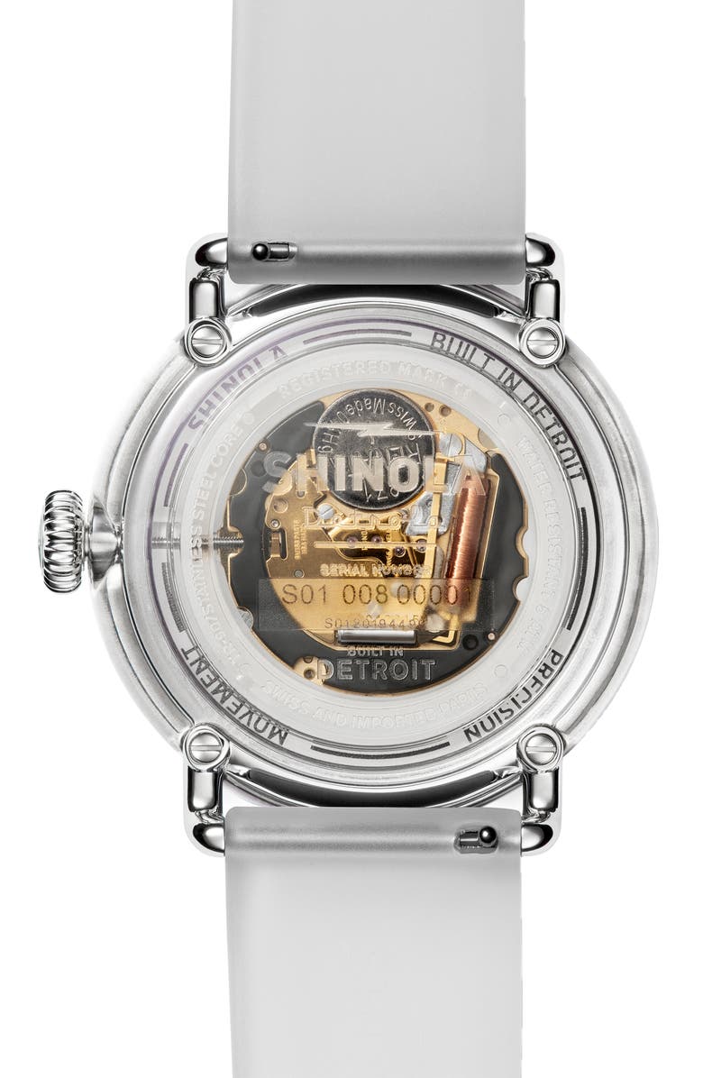 Shinola Detrola The Middle Child Silicone Strap Watch, 43mm, Alternate, color,