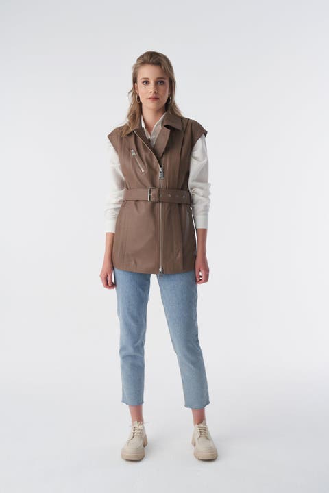 Stephanie Leather Vest