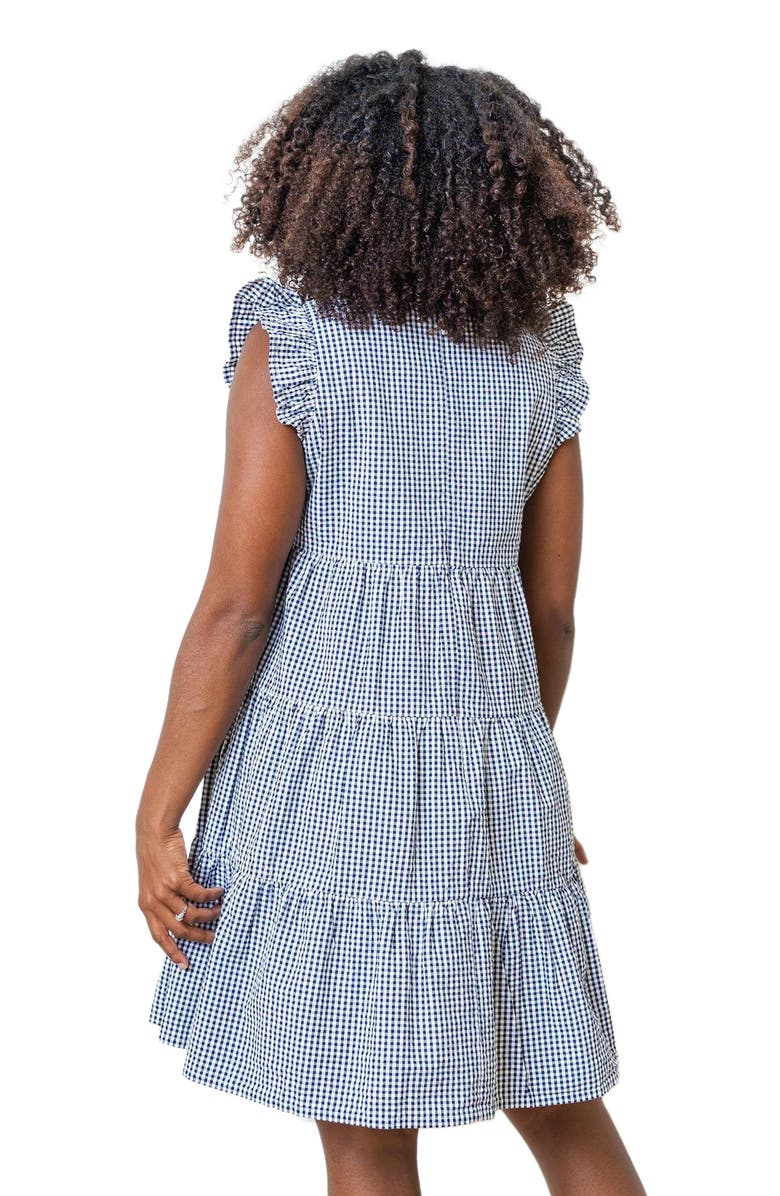 Hope & Henry Women's Organic Flutter Sleeve Short Tiered Dress, Alternate, color,