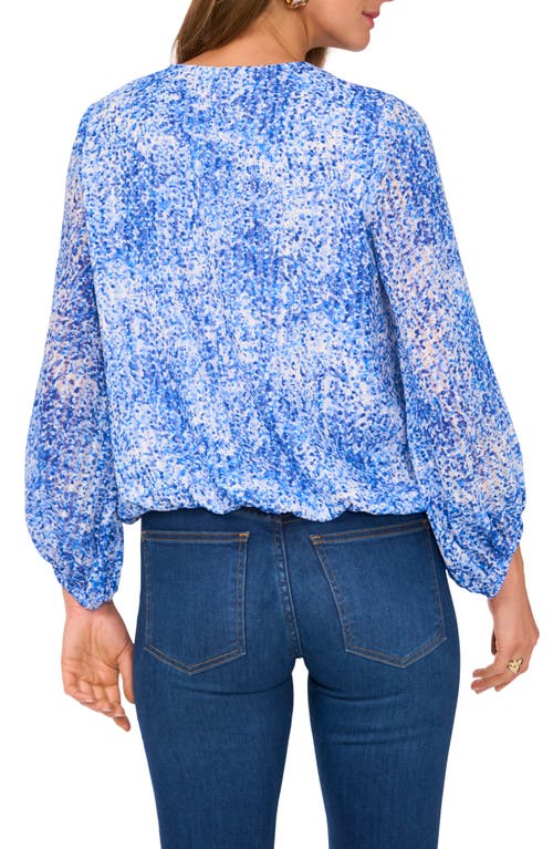 Vince Camuto Print Balloon Sleeve Top In New Ivory