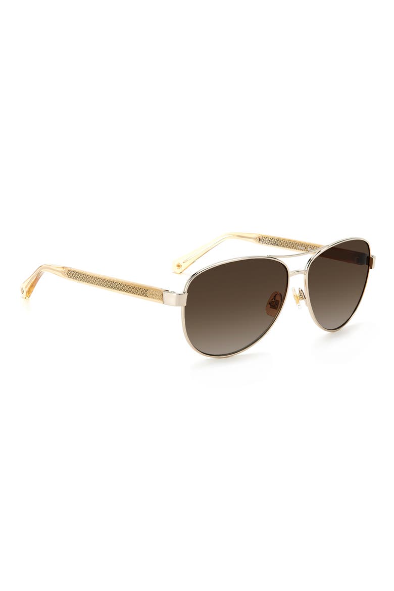 Faras 57mm Aviator Sunglasses, Alternate, color, GOLD
