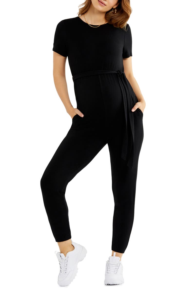 A PEA IN THE POD Luxessentials Reversible Maternity Jumpsuit, Main, color,