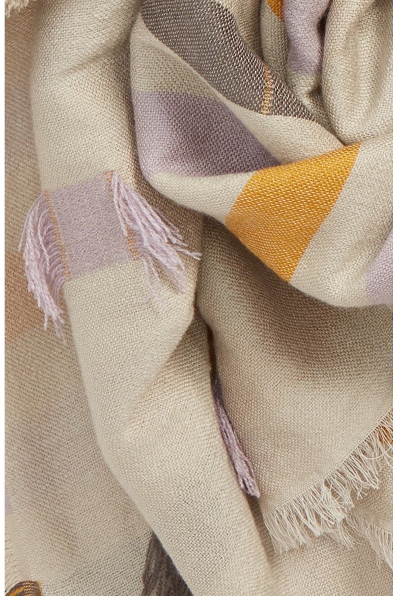Fringe Stripe Jacquard Scarf, Alternate, color, SMOKED GRAPHITE MULTI
