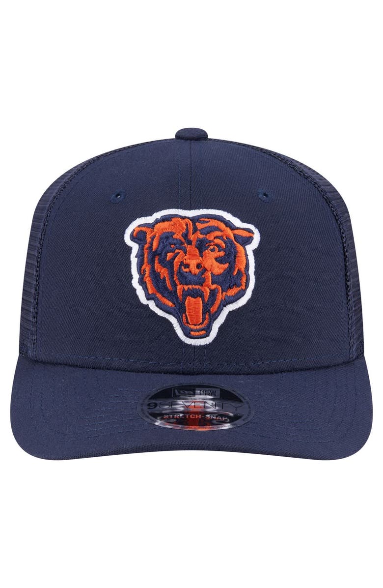 New Era Men's New Era Navy Chicago Bears Main Trucker 9SEVENTY Stretch-Snap Hat, Alternate, color, 