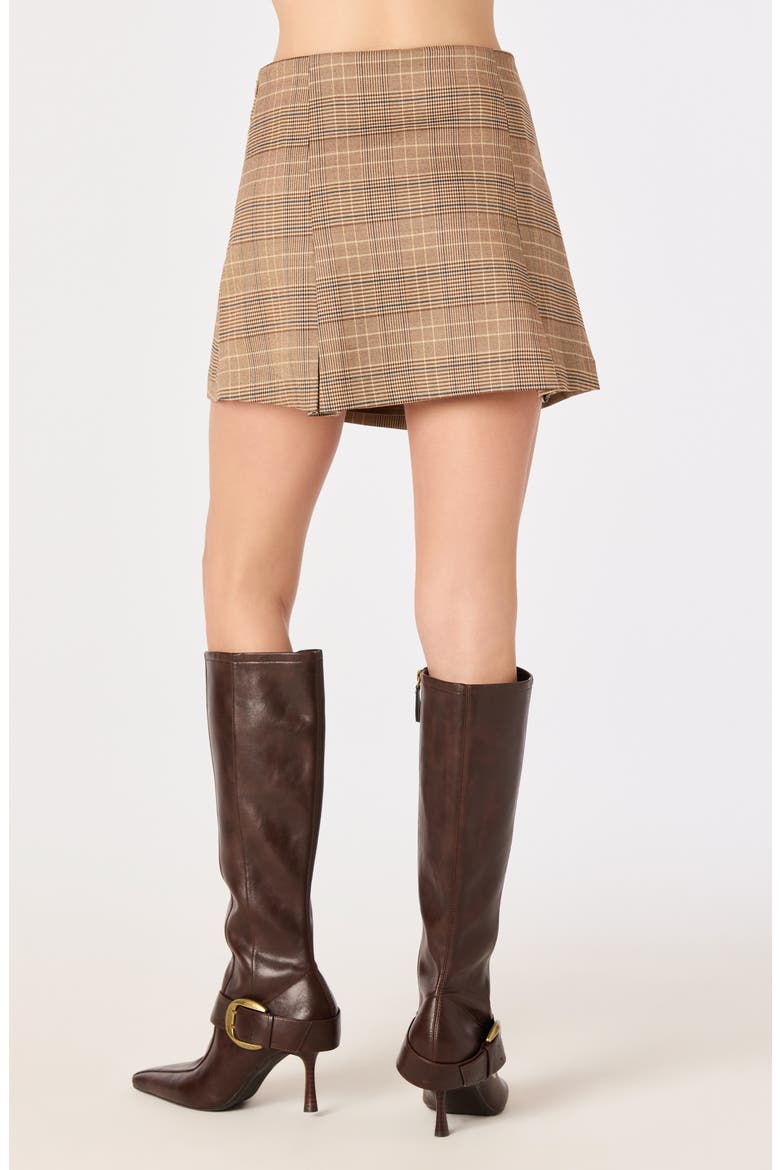 Juley Plaid Miniskirt, Alternate, color, BROWN PLAID
