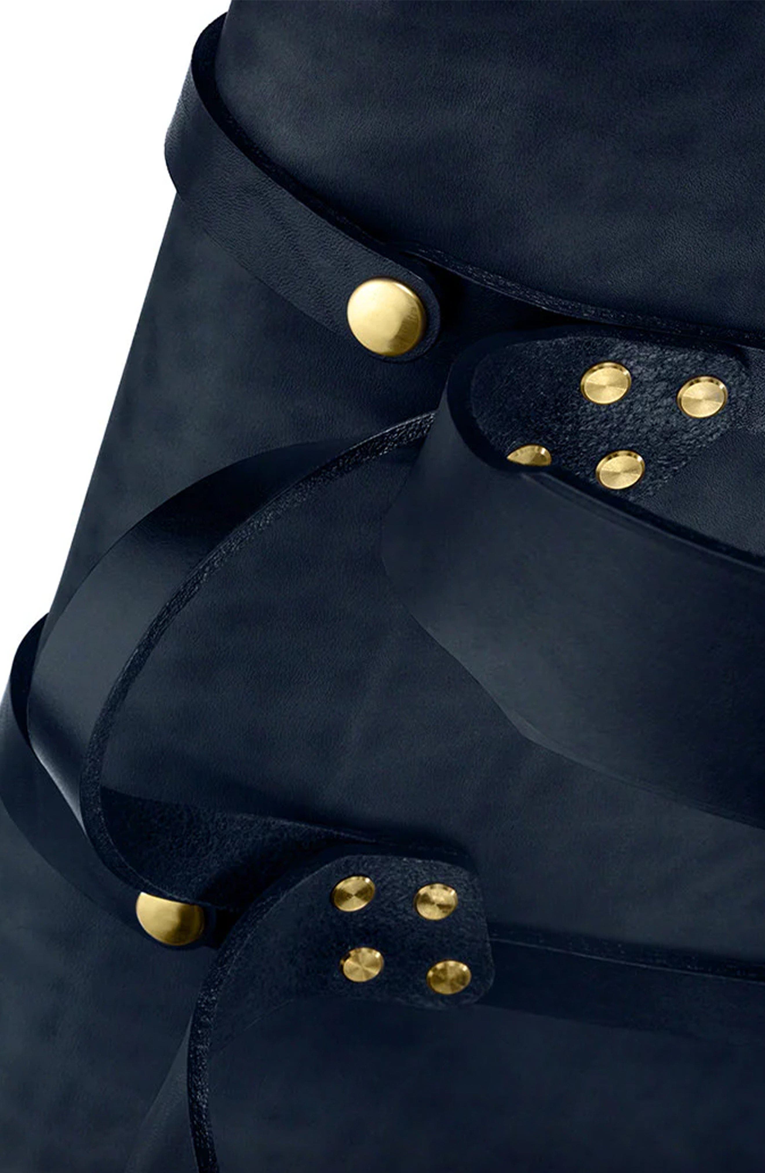 Ezra Arthur Keystone Leather Rucksack, Alternate, color, Navy