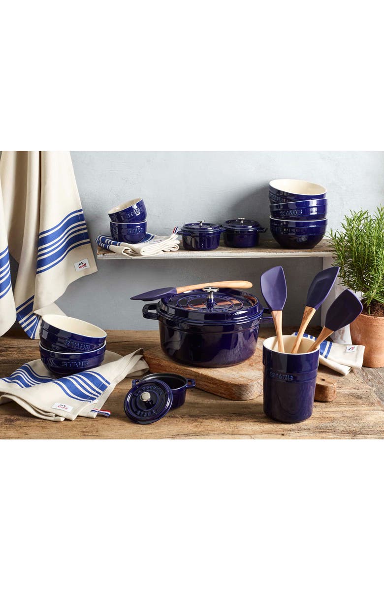 Staub Dark Blue 3-Piece Mini Round Cocotte Set, Alternate, color, Dark Blue