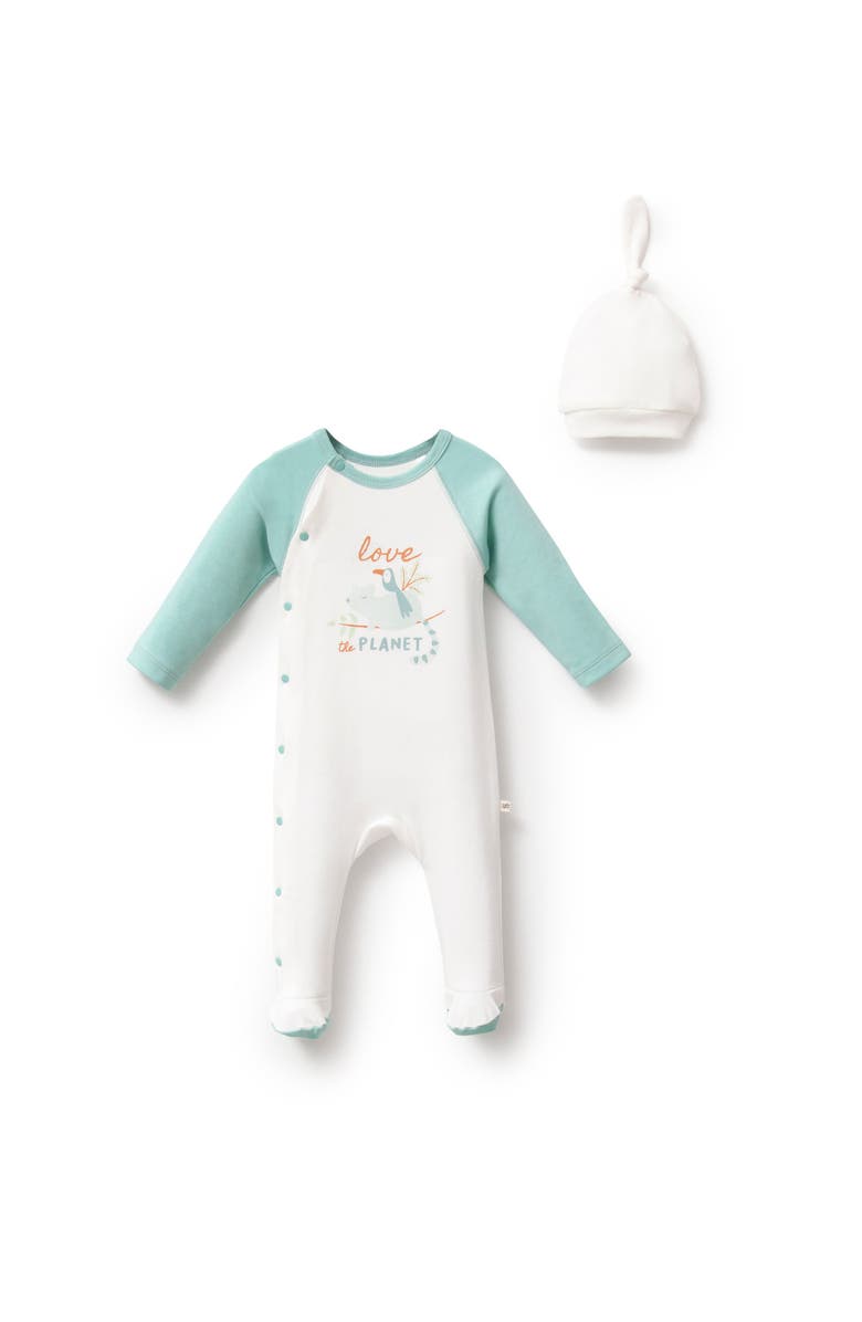 moi noi Love The Planet One-Piece Set, Main, color, Blue-Green