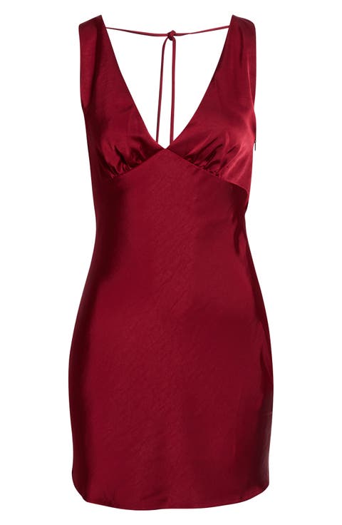 Liora Plunge Neck Minidress