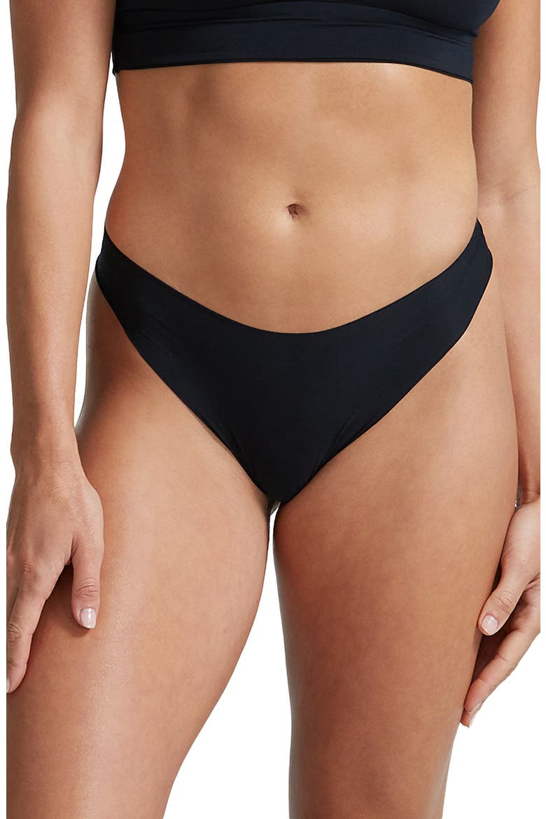 Butter Thong, Main, color, BLACK