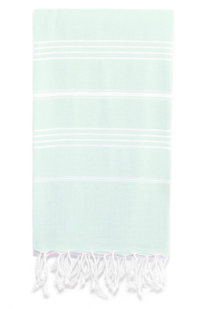 'Lucky' Turkish Pestemal Towel, Alternate, color, TURQUOISE