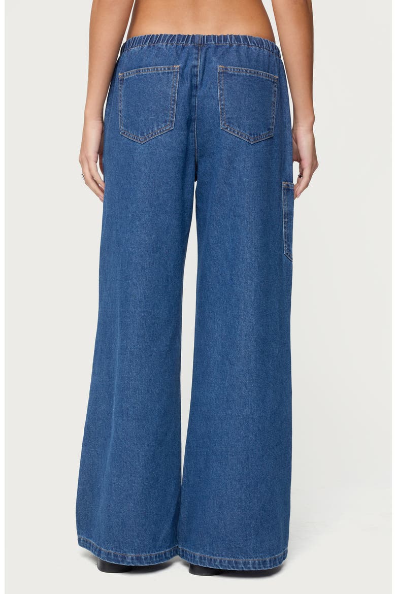 Vicky Low Rise Wide Leg Drawstring Jeans, Alternate, color, DARK-BLUE-WASHED