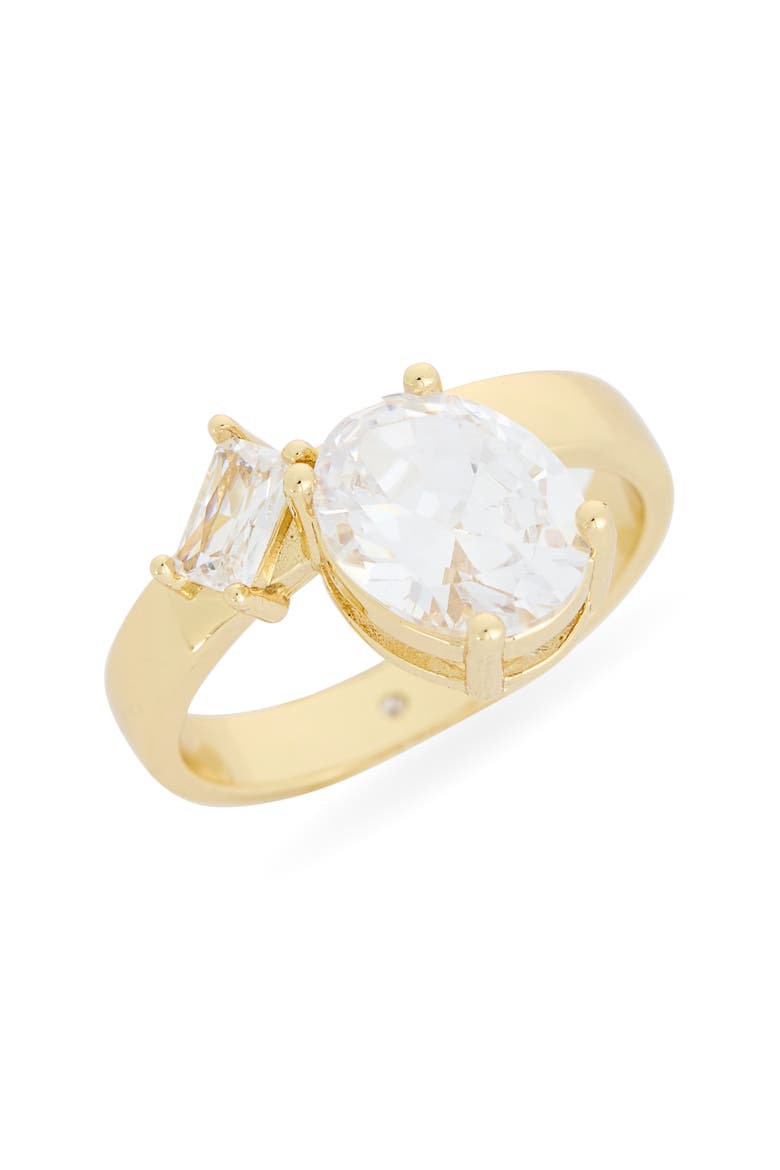 Cubic Zirconia Ring, Main, color, CLEAR / GOLD
