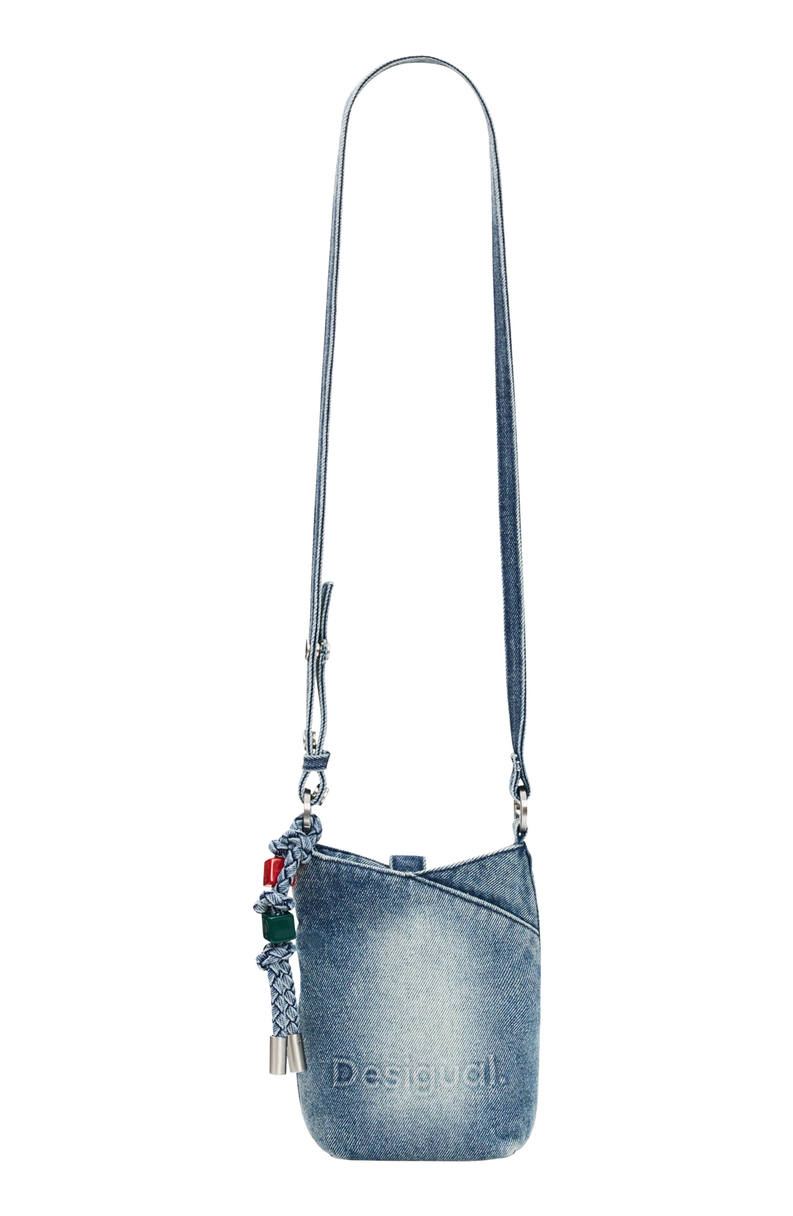 Desigual Denim Crossbody Bag, Main, color, 