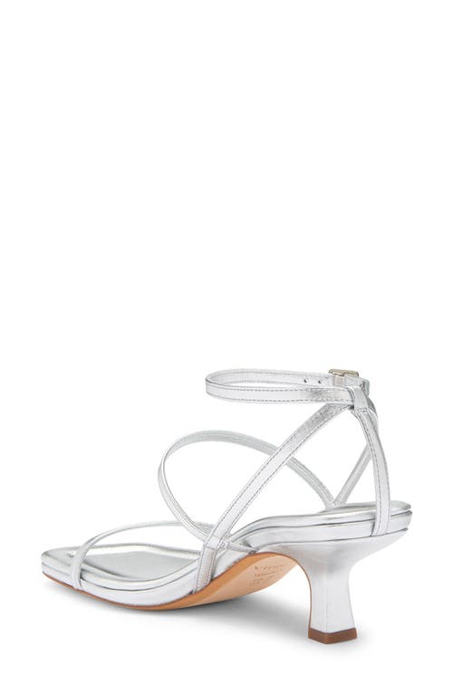 Vince Callie Kitten Heel Sandal In Silver