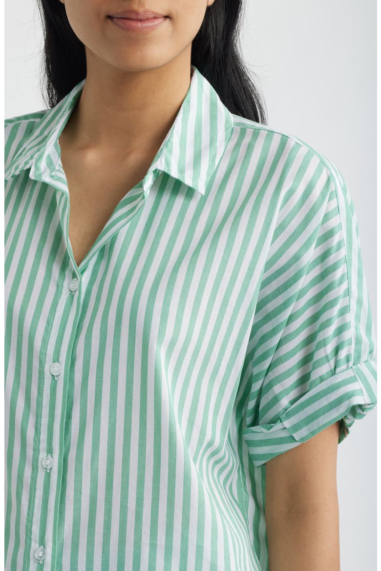 Chase Cotton & Modal Button-Up Shirt, Alternate, color, PARROT CAY