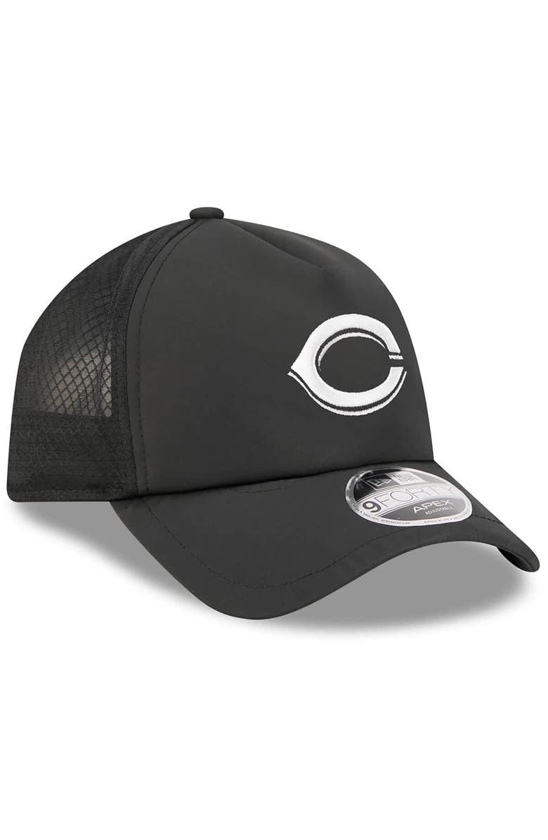 New Era Men's New Era Black Cincinnati Reds 2026 Batting Practice Apex 9FORTY Adjustable Trucker Hat, Alternate, color, Black
