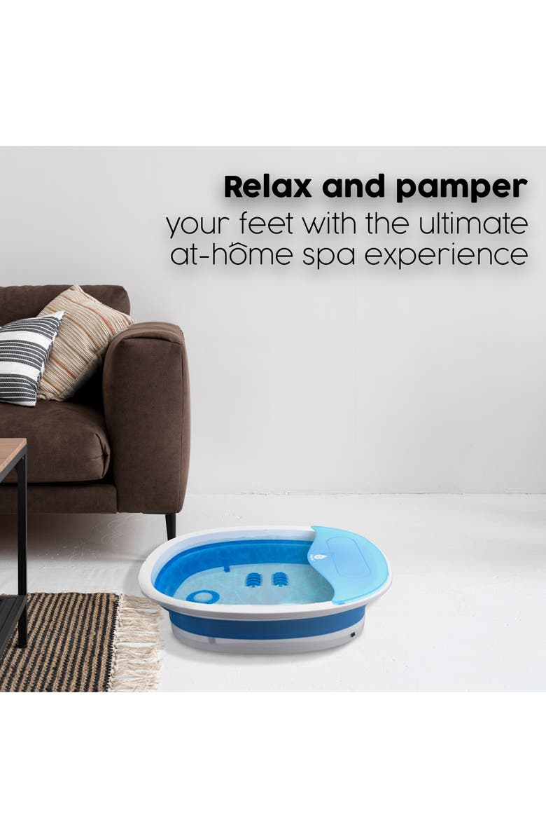 PURSONIC Collapsible Wireless Footbath Spa Massager, Alternate, color, White