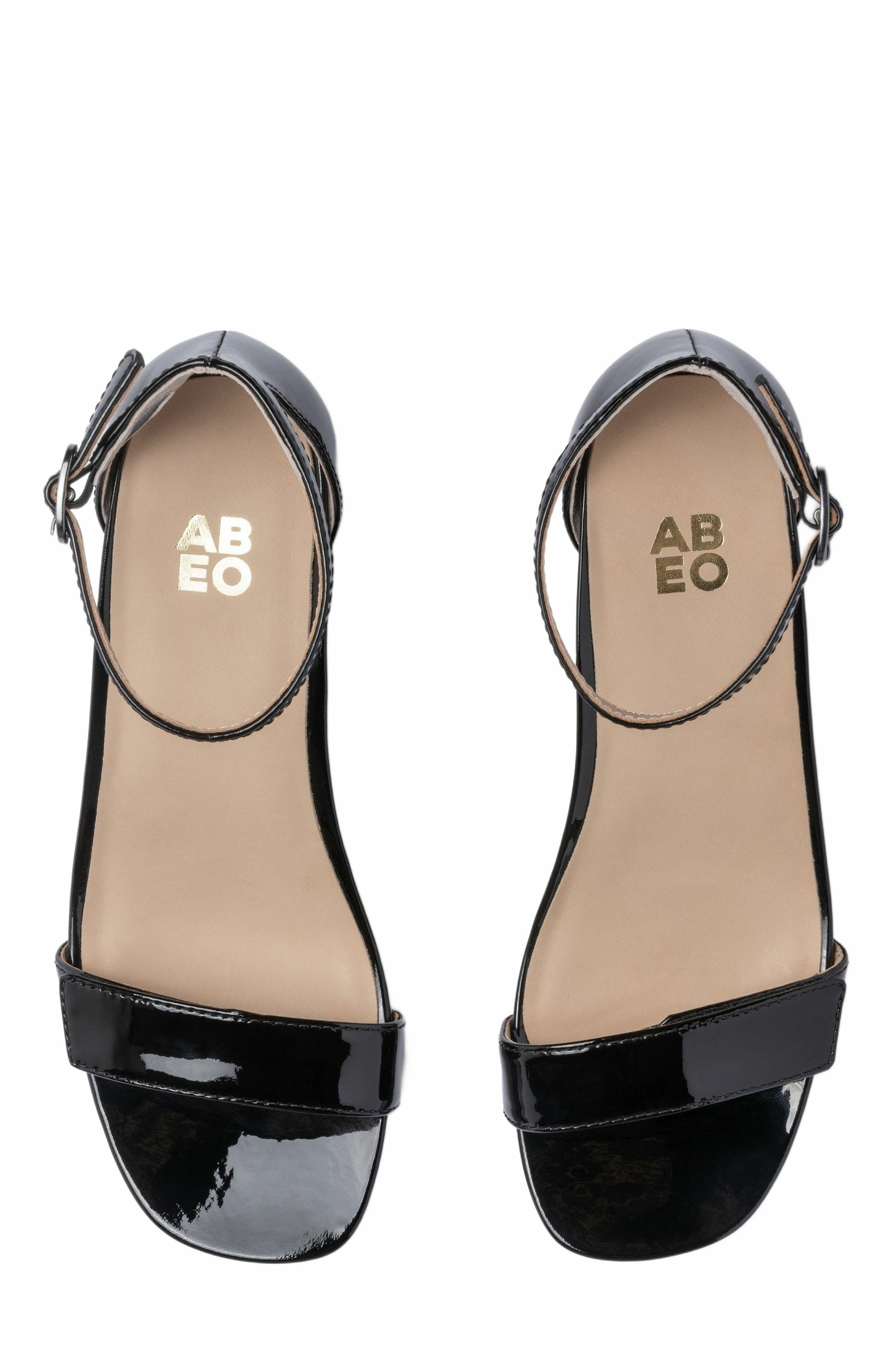 ABEO Avenue Strap Heels, Alternate, color, Black Patent - Regular