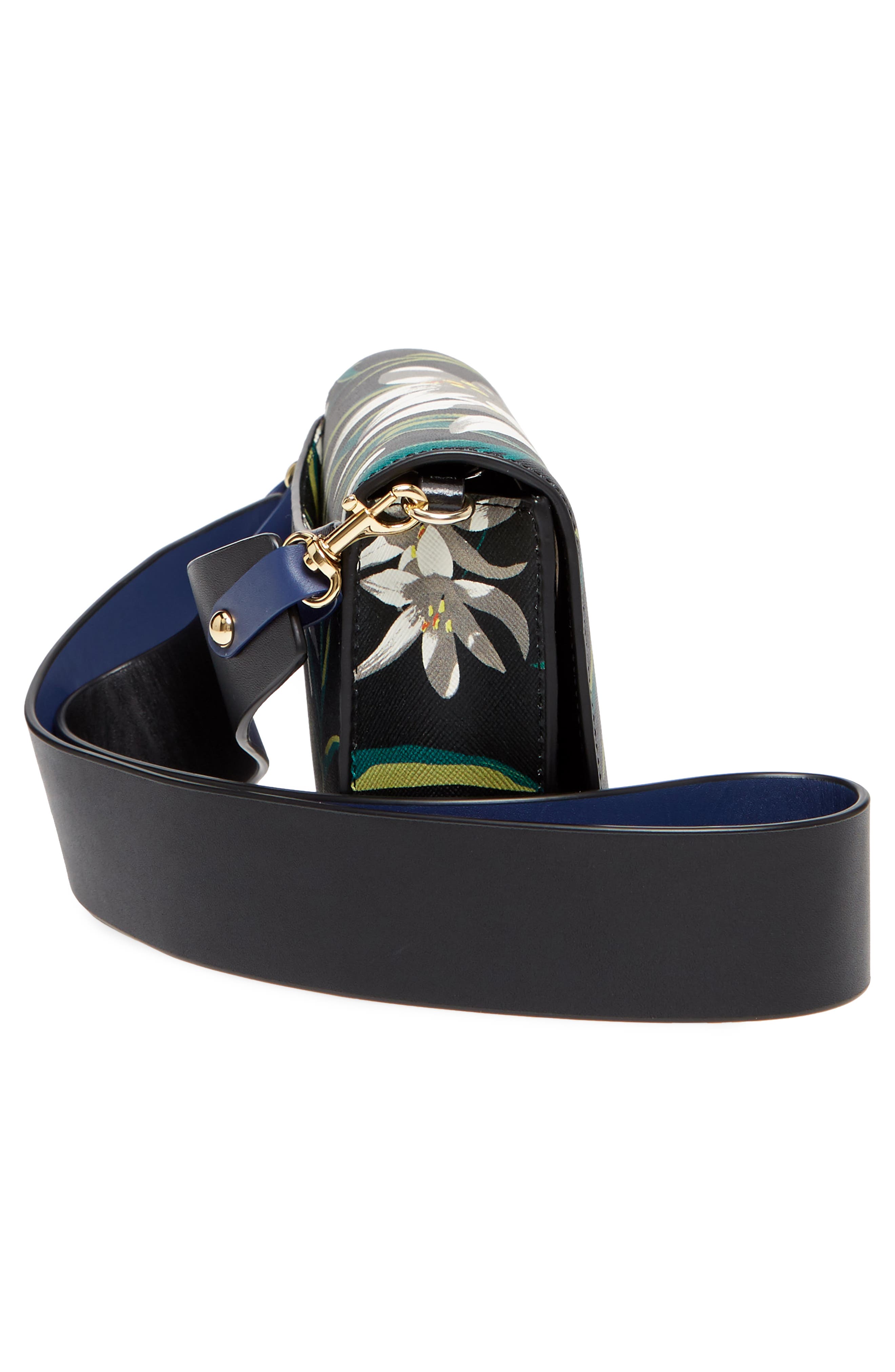 Diane von Furstenberg Soirée Leather Convertible Crossbody Bag, Alternate, color, 