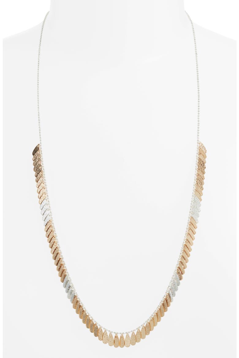 Shimmer Chain Necklace, Alternate, color, SILVER- GOLD