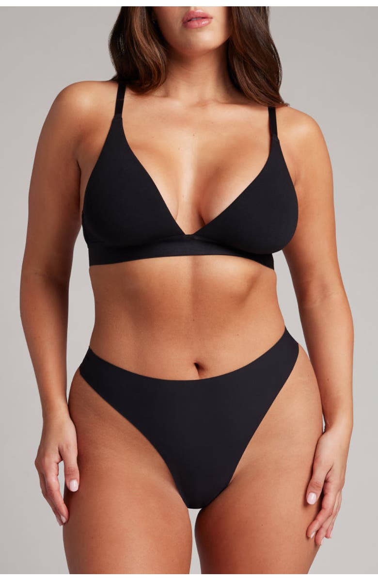 Negative Underwear Base High Thong, Main, color, Black