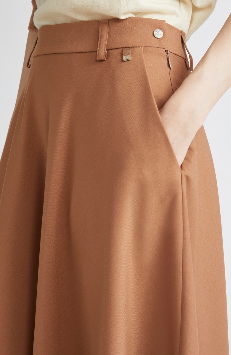 Herno Fluid Maxi Skirt, Alternate, color, Cammello