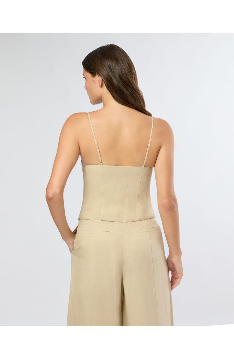 Onia Air Linen High Neck Top, Alternate, color, Jute