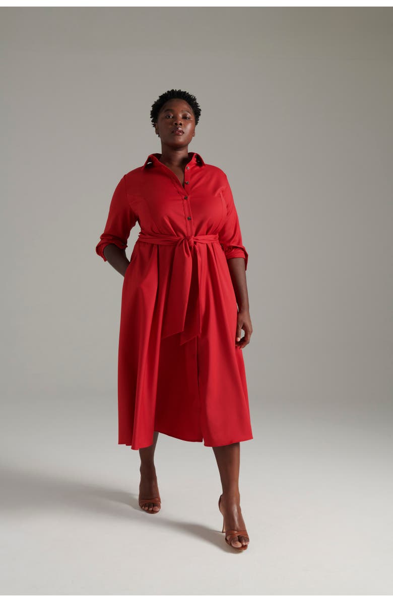Pari Passu Wool Tace Shirtdress, Alternate, color,