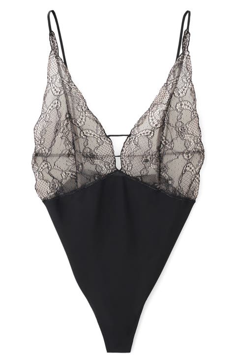 x Kaia Gerber Lace Combo Bodysuit