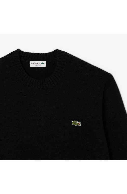Lacoste Logo Pullover In Black