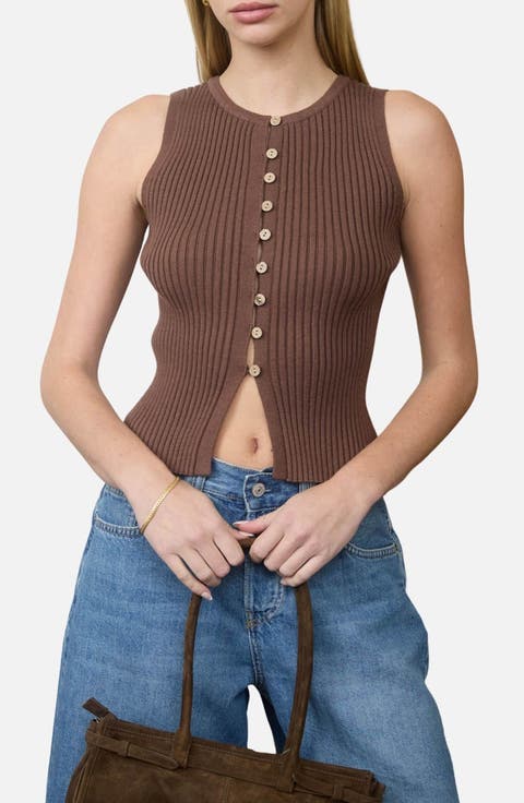 Rib Sleeveless Sweater