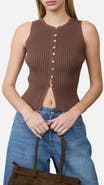 Blu Pepper Rib Sleeveless Sweater