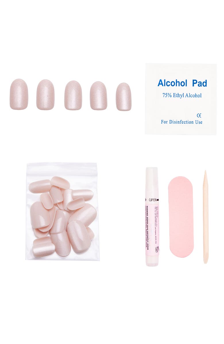 GLAMNETIC Short Round Press-On Nails Set, Alternate, color, Pure Intentions