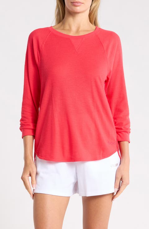 Slub Waffle High-Low T-Shirt